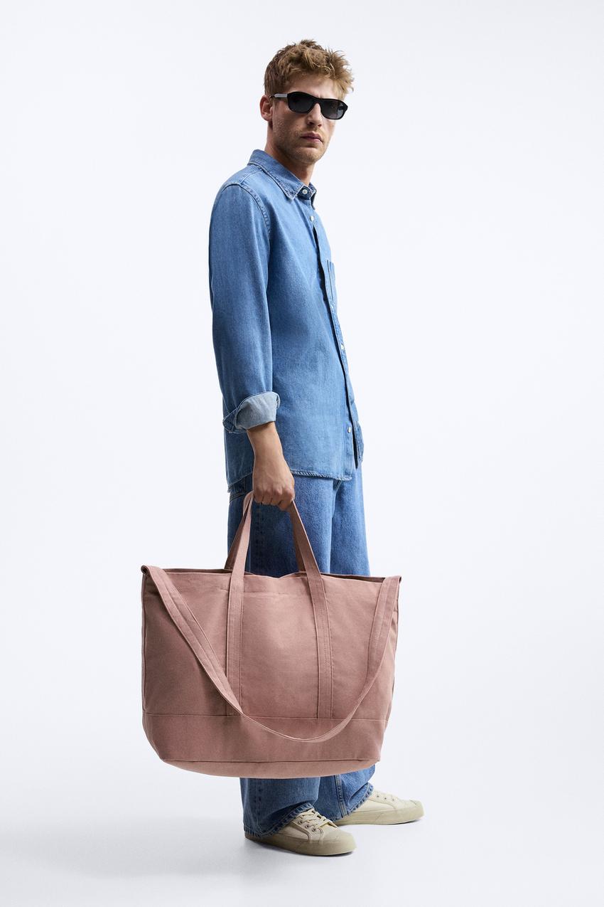 Zara canvas tote bags Clearance