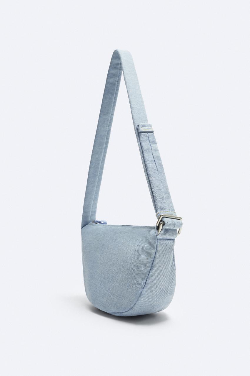 Zara blue crossbody bag Clearance