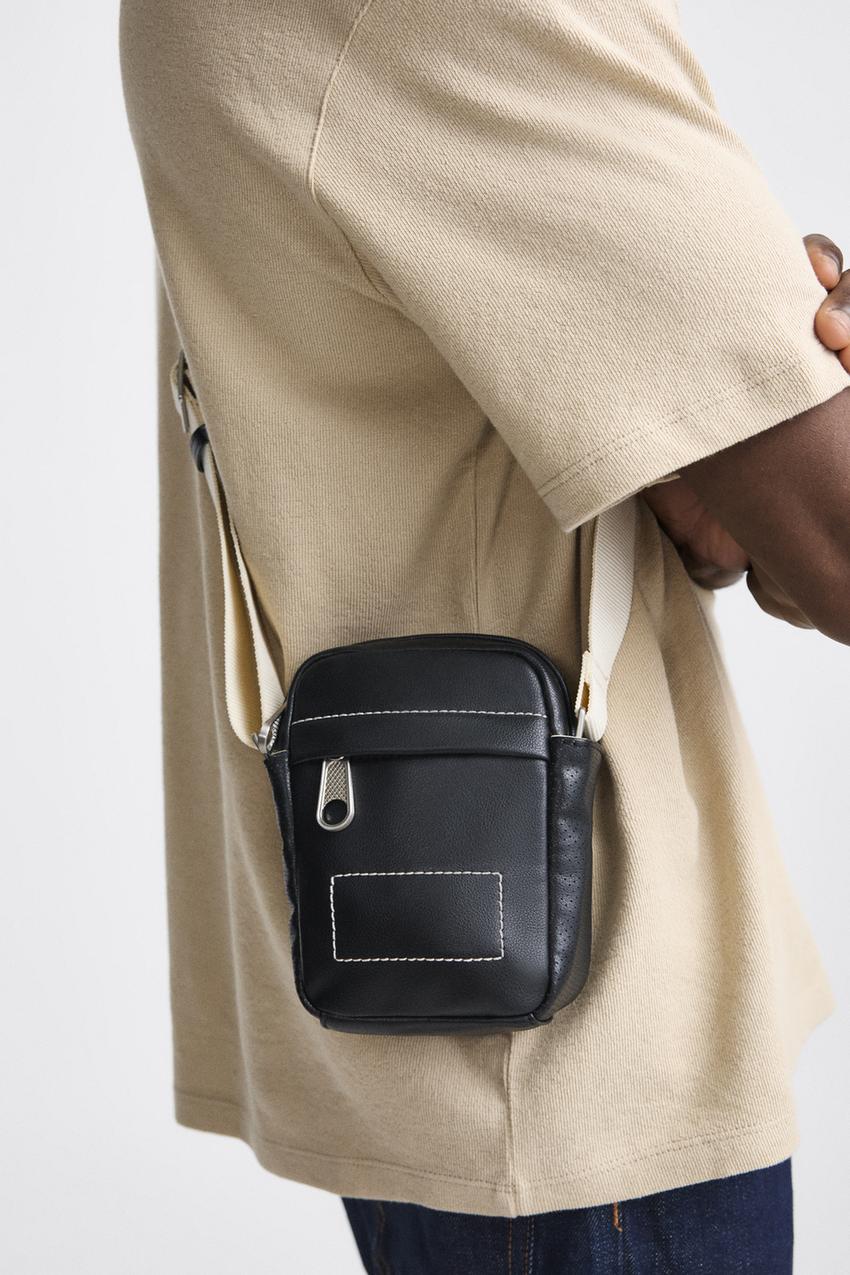 Zara mini crossbody bag with topstitching Clearance
