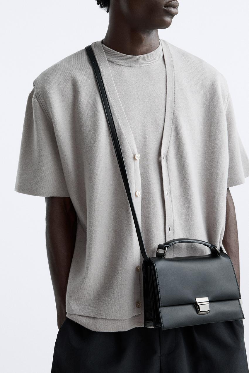 Zara metallic crossbody bag Clearance