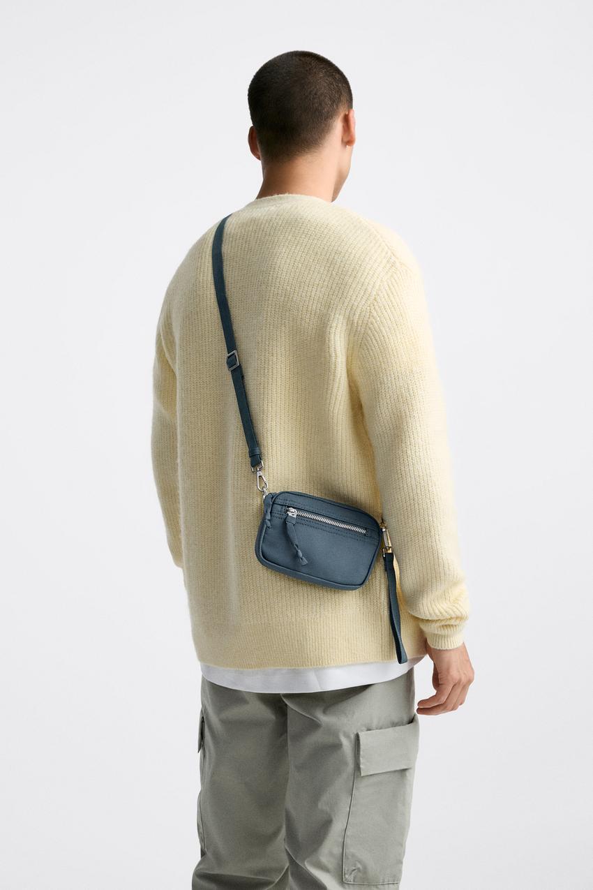 Zara blue crossbody bag Clearance