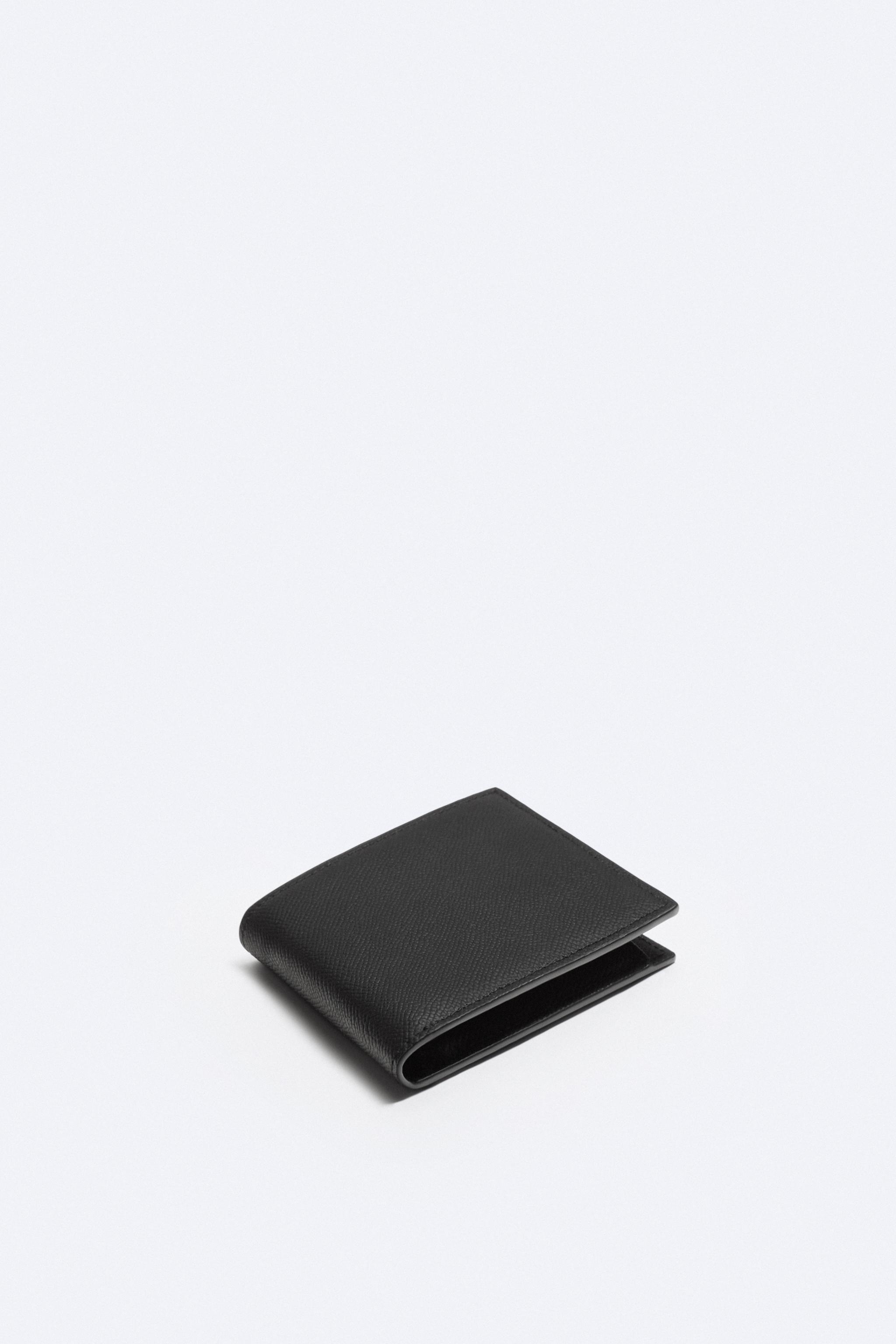 Zara men's leather wallets Clearance