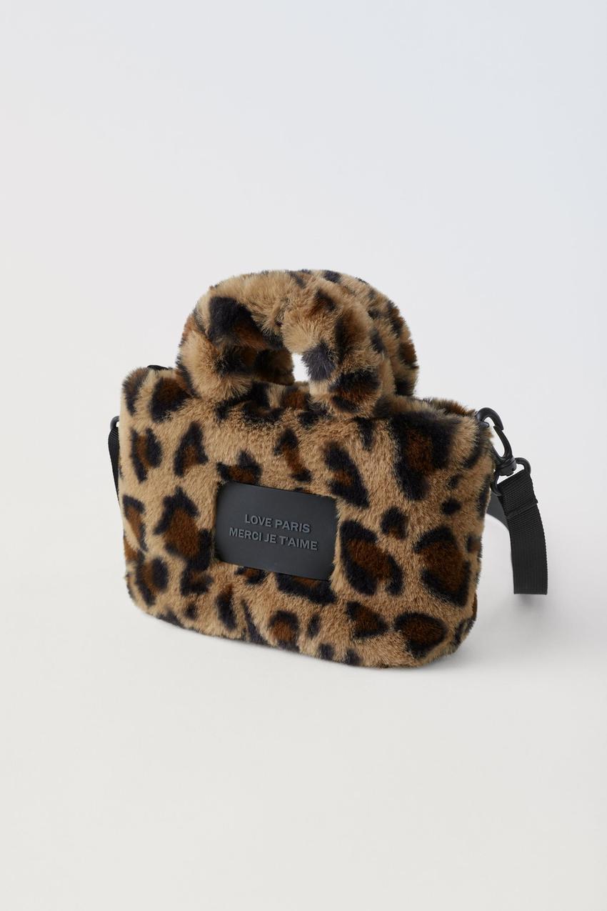Zara animal print crossbody bag Clearance