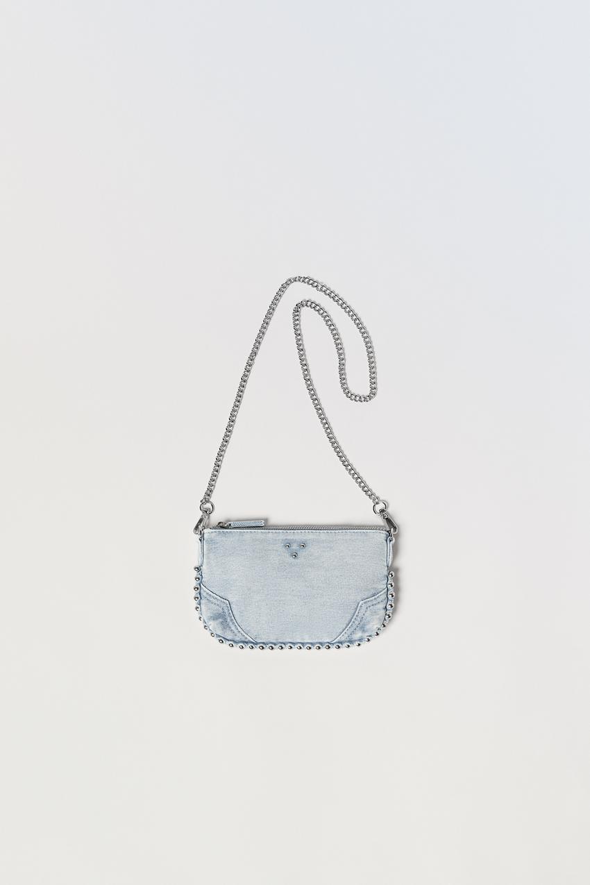 Zara blue clutch Clearance