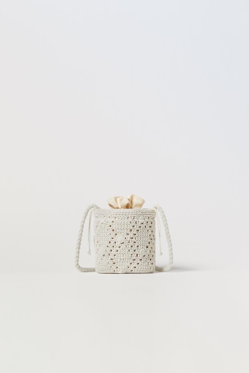 Zara bucket bag white Clearance