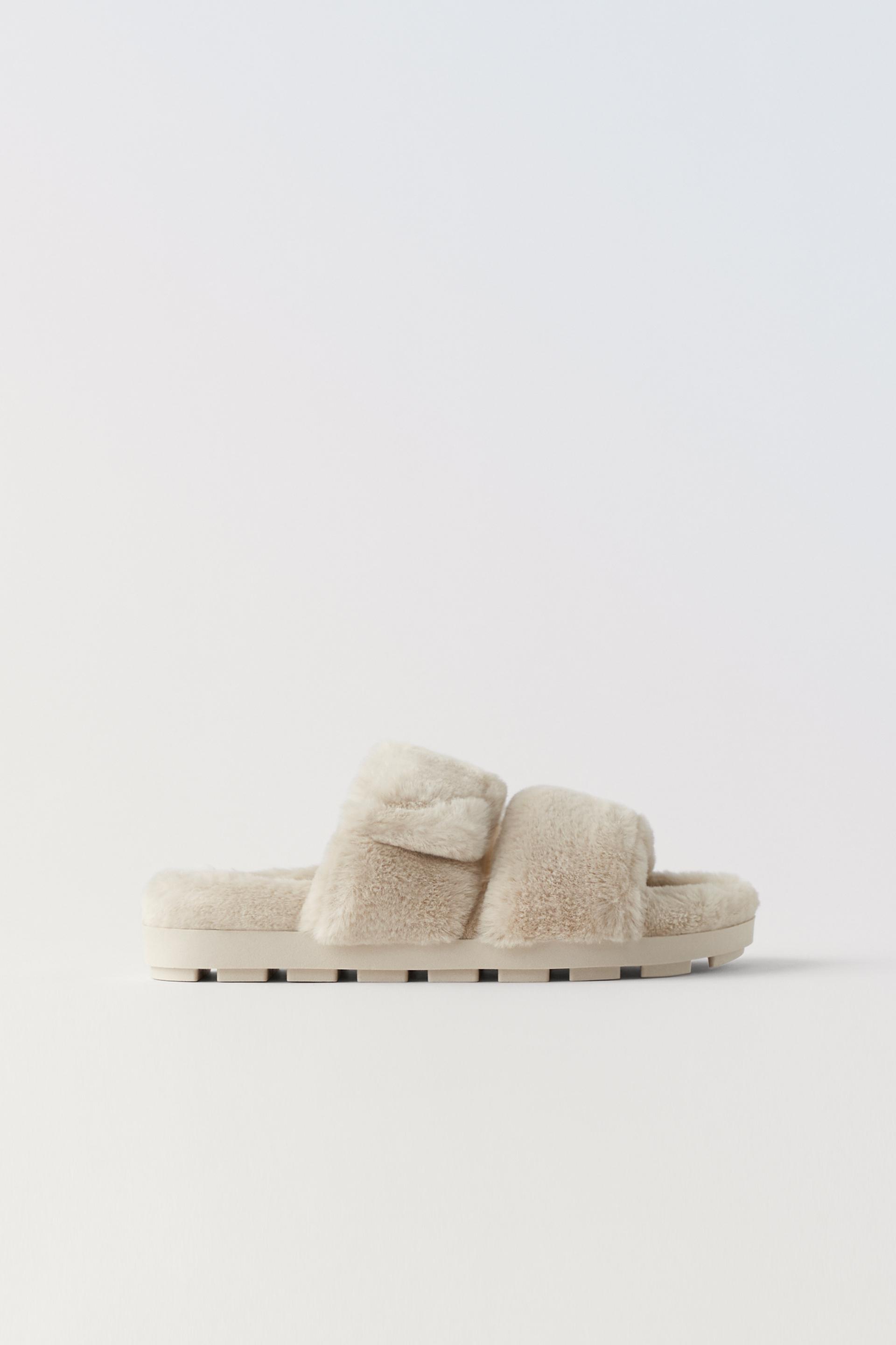 Fur sandals zara Clearance