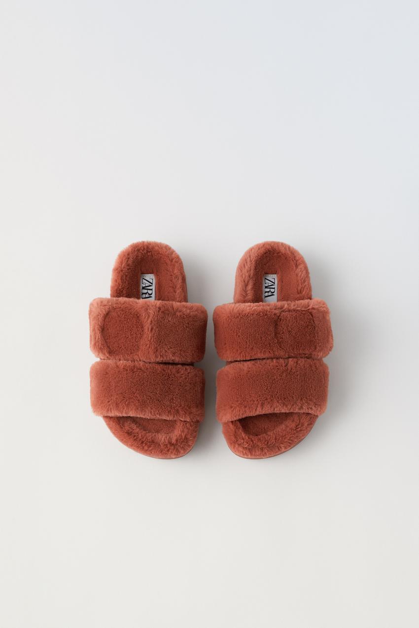 Fur sandals zara Clearance