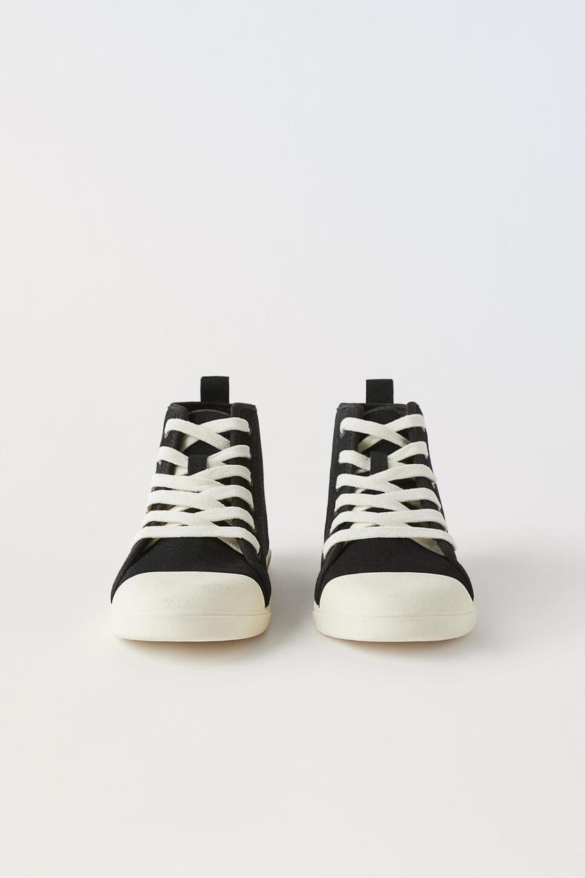 Zara leather high top sneakers Clearance