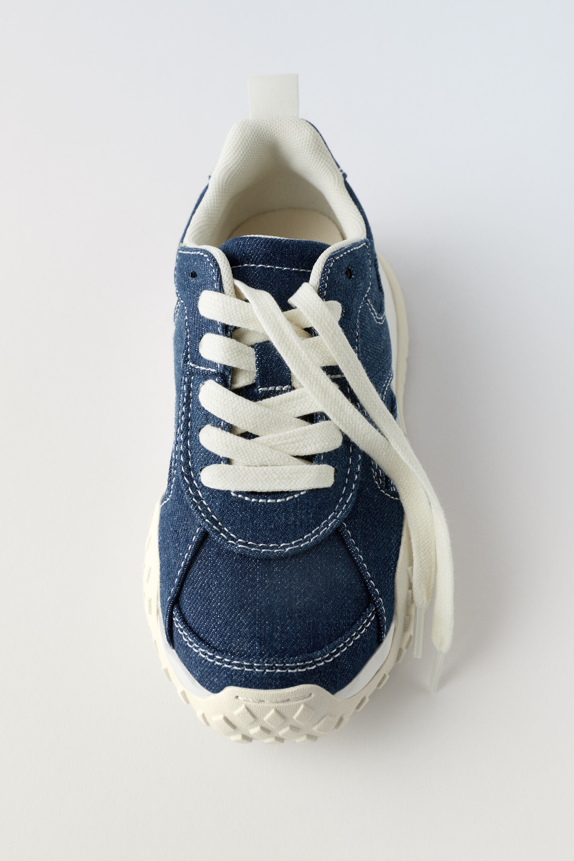 Zara - Frayed Denim Sneakers - Blue - Men
