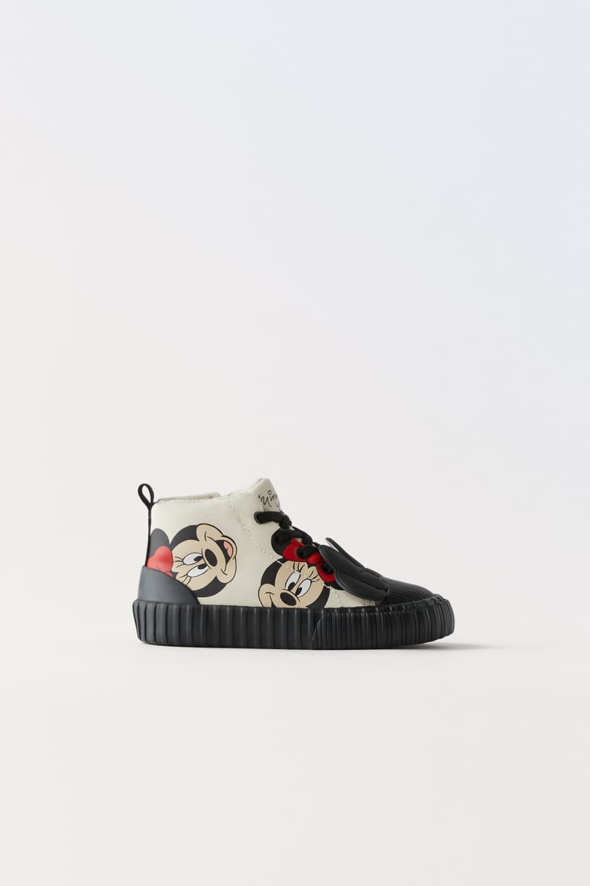 MINNIE MOUSE © DISNEY HIGH TOP SNEAKERS - Off White | ZARA United States