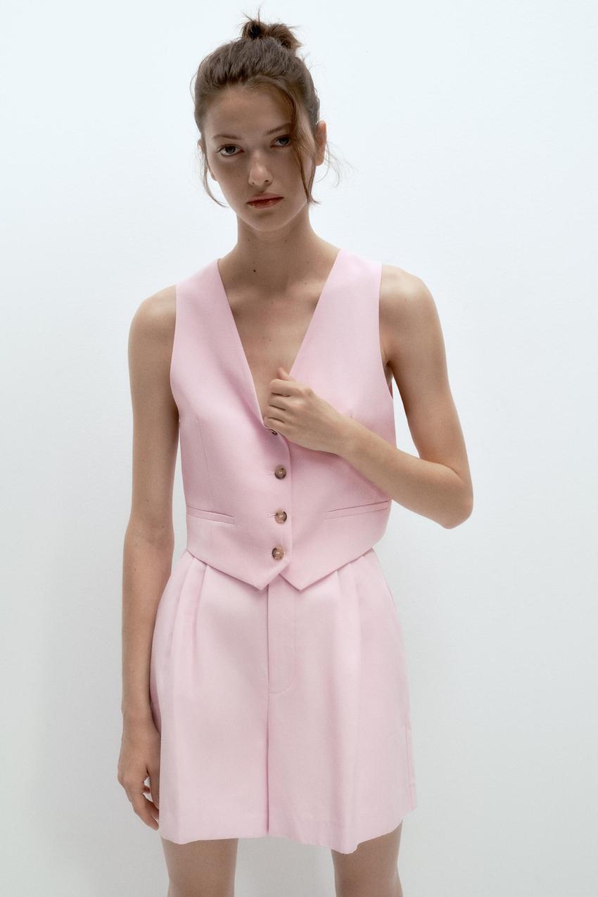 Zara pink vest Clearance