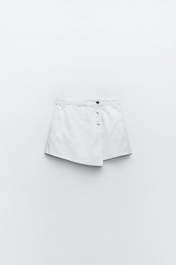 Falda short hotsell blanca zara