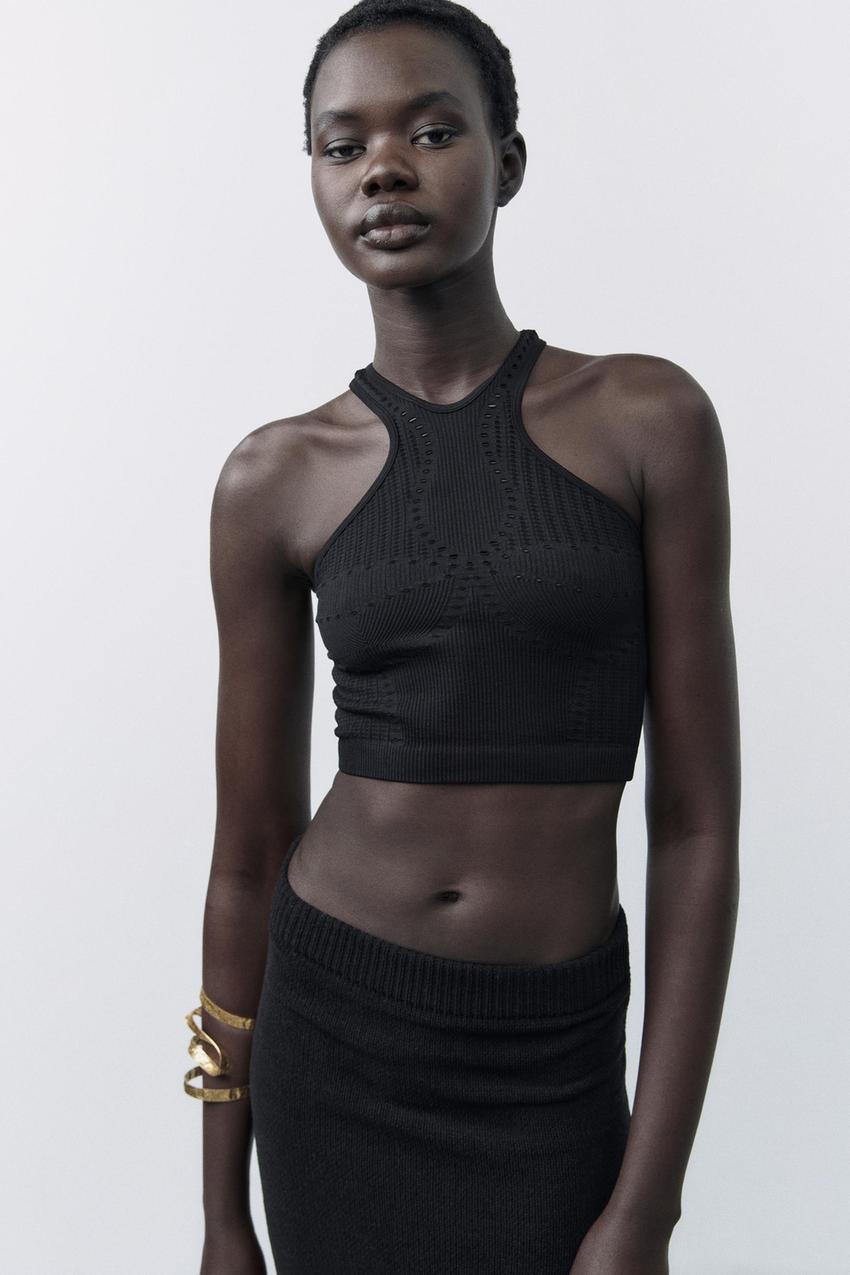 Top cropped seamless zara Clearance