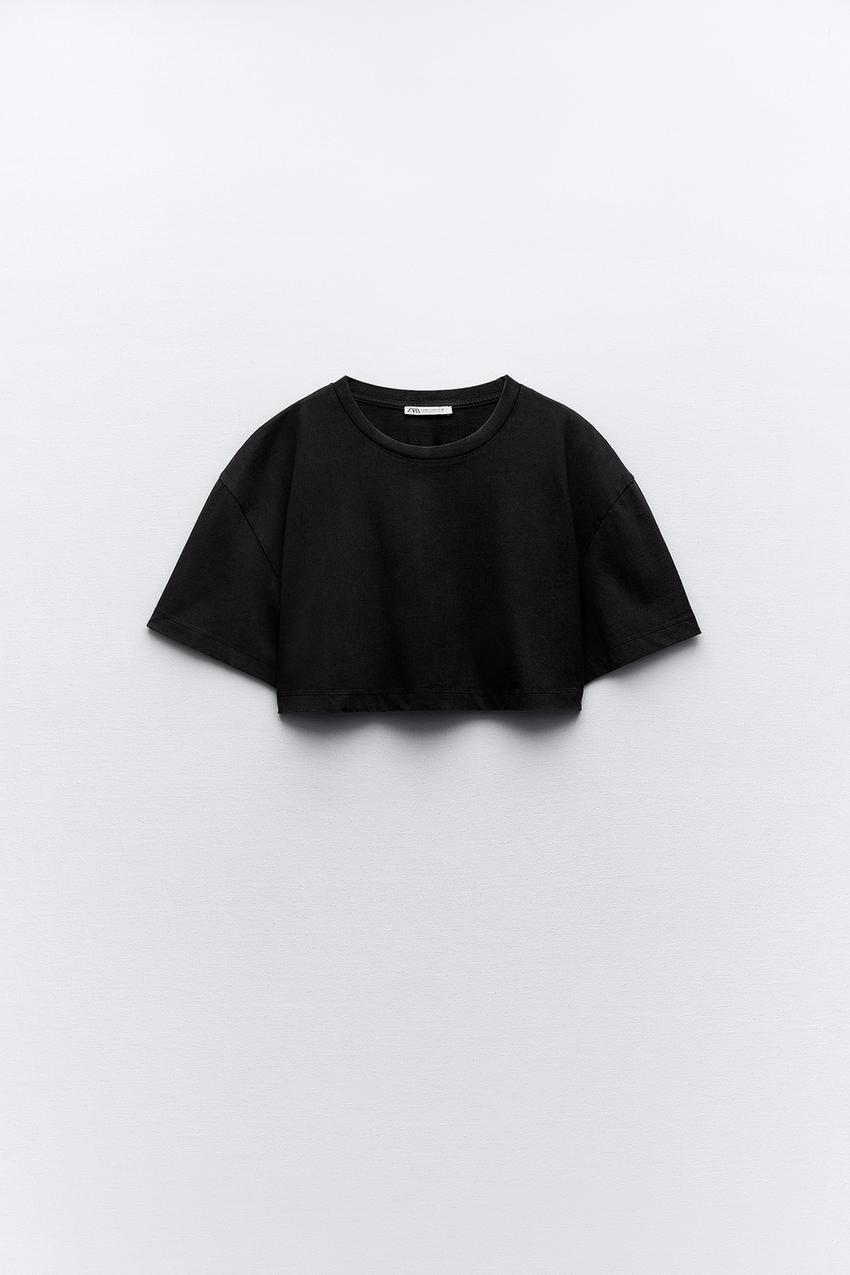 Faded crop top zara Clearance