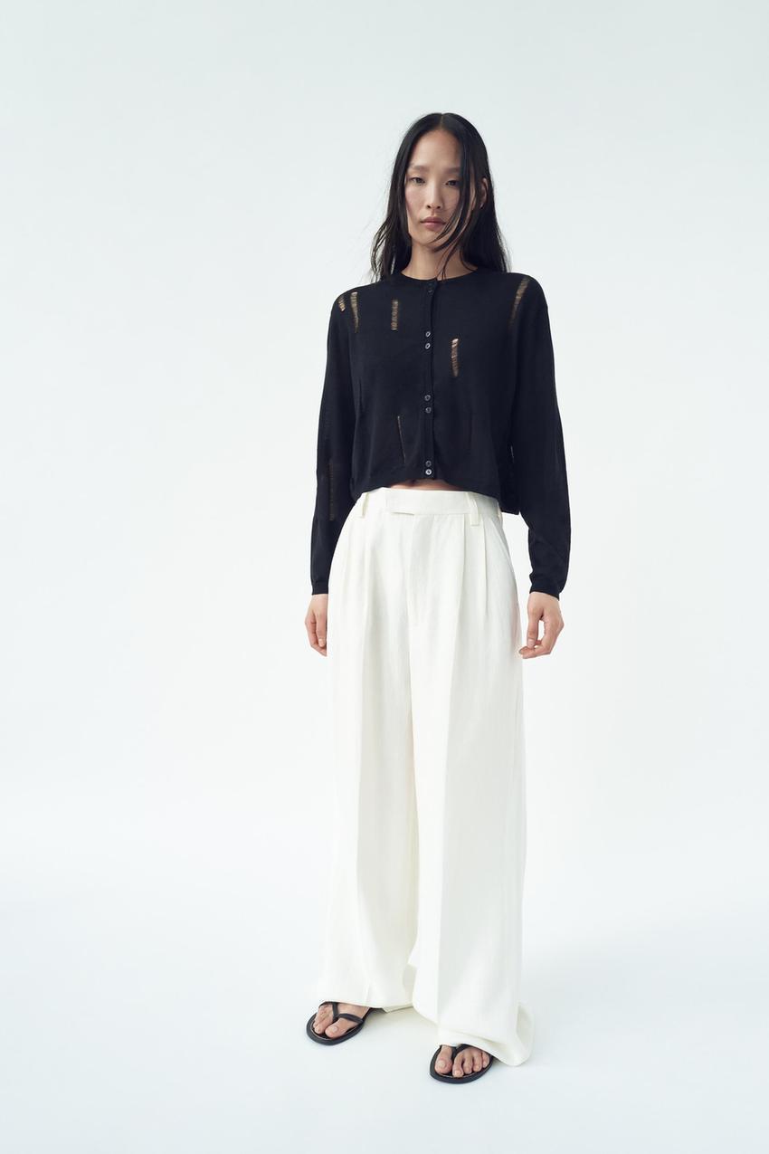 Zara women's black cardigan Clearance