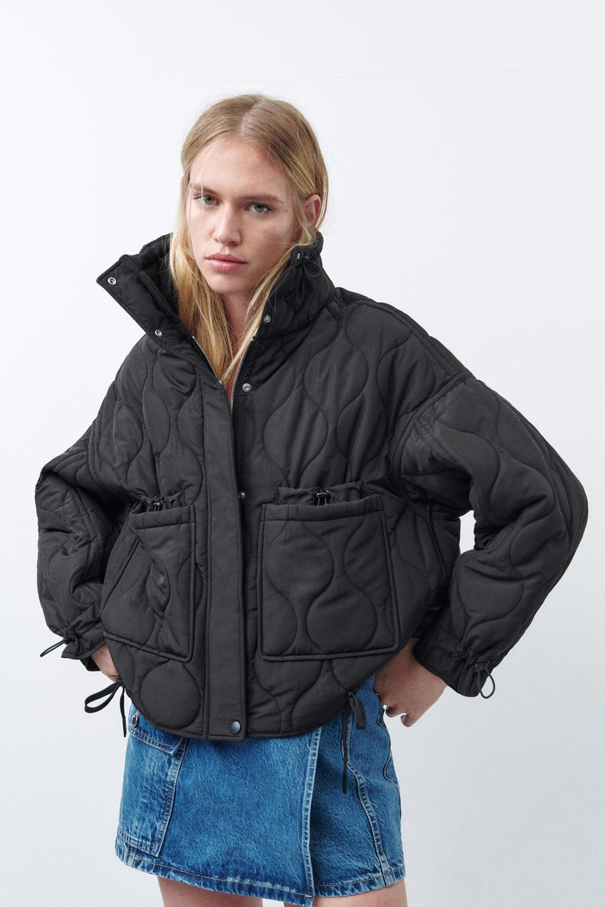 Zara quilted black jacket Clearance