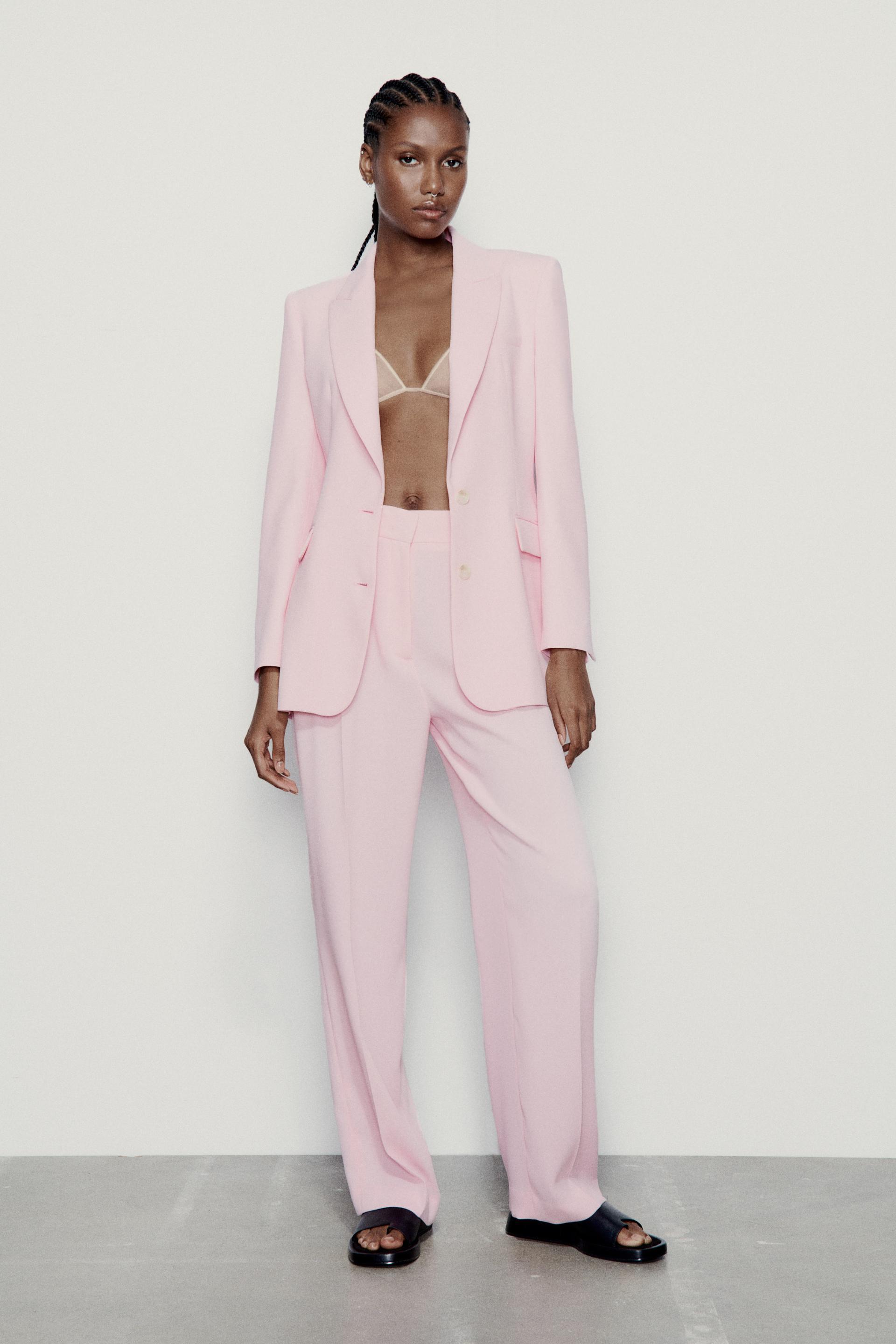 Pink suit women's zara Clearance