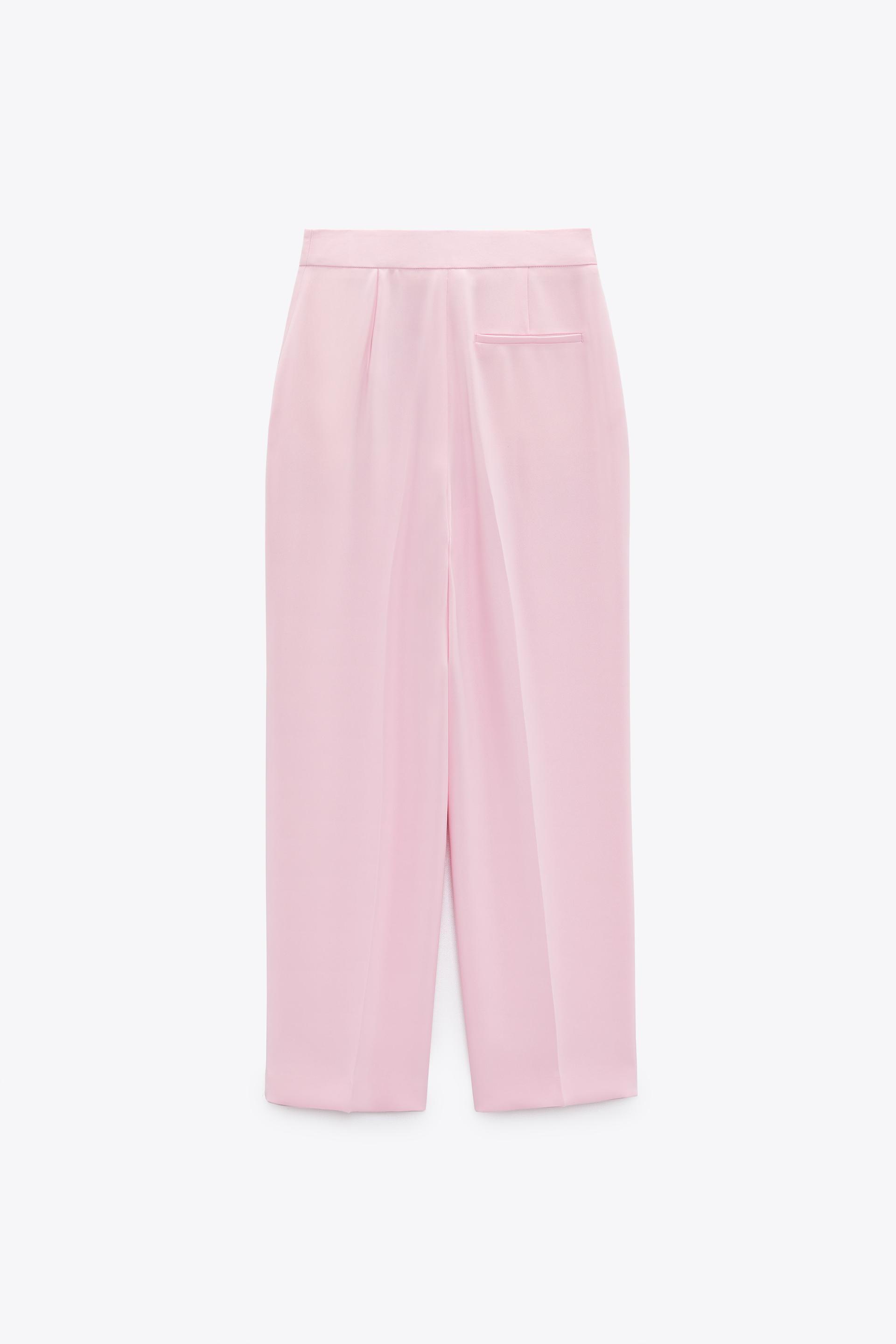 Zara light pink trousers Clearance