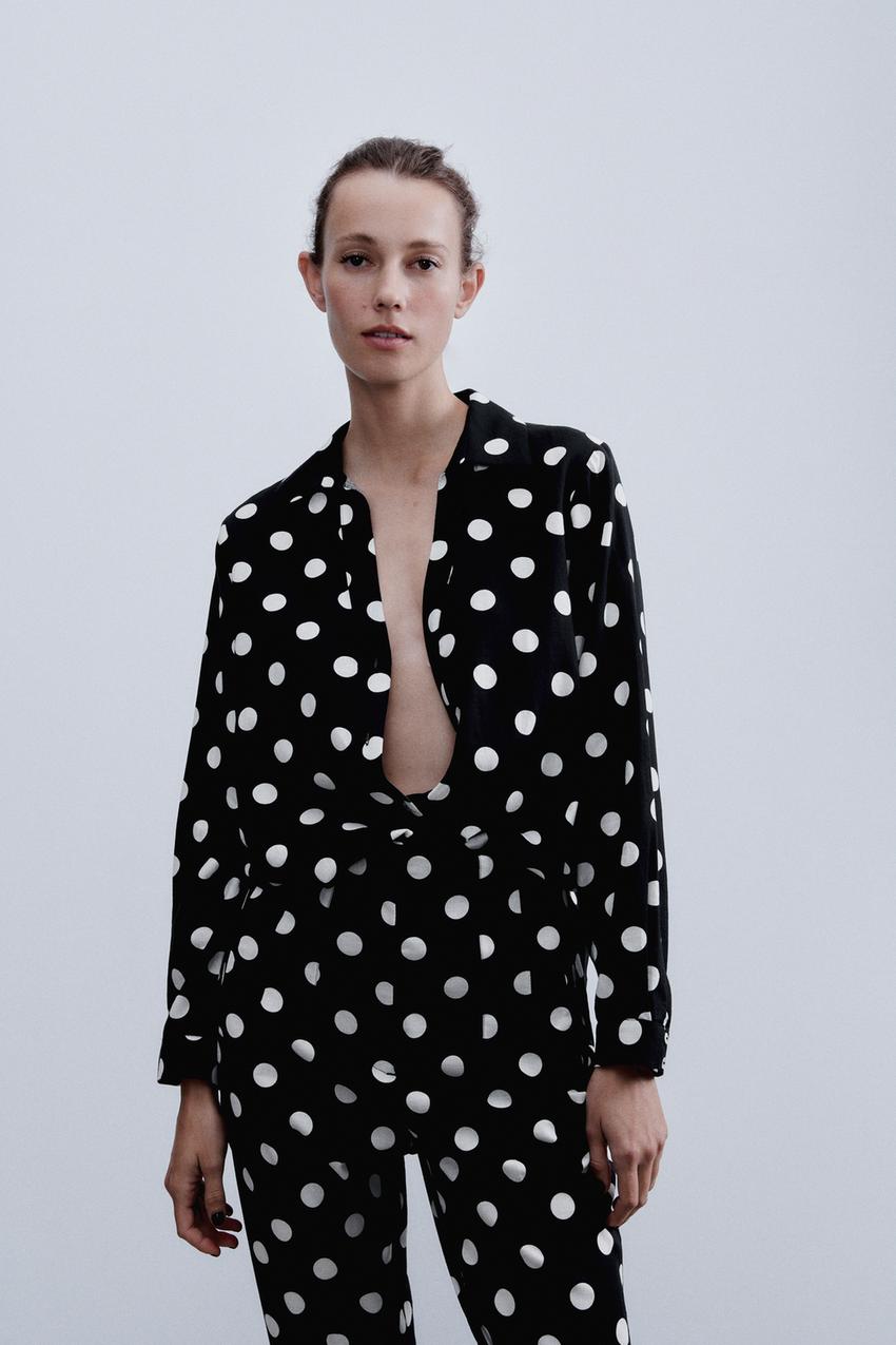 Camisa de new arrivals lunares zara
