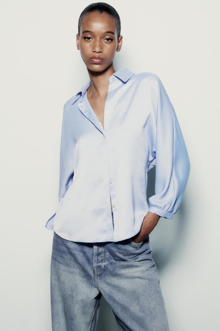 Zara silk button up Clearance