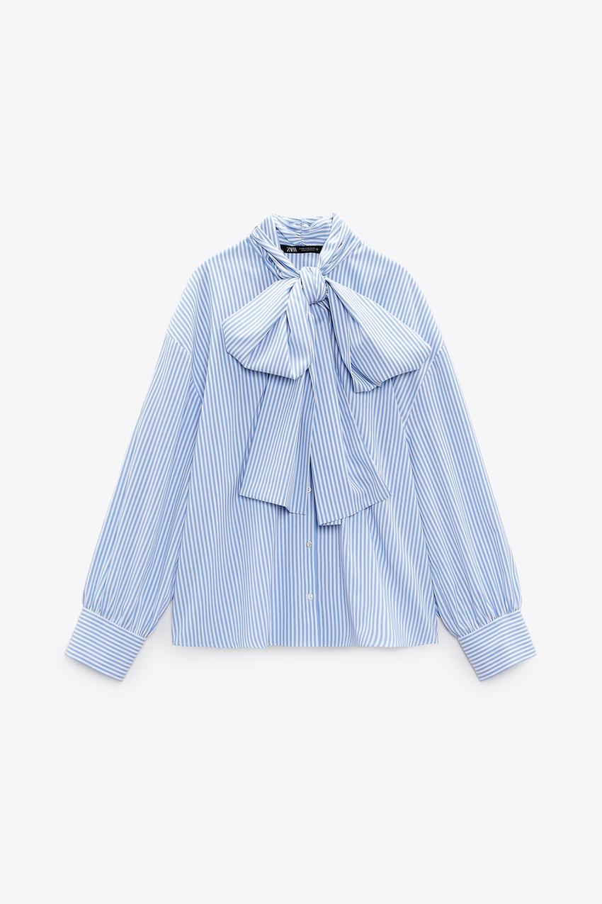 Zara blue tie top Clearance