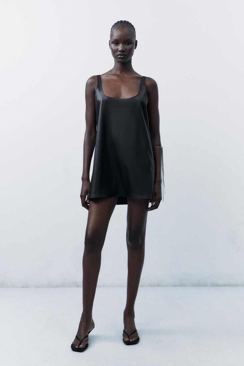 Black zara mini dress Clearance