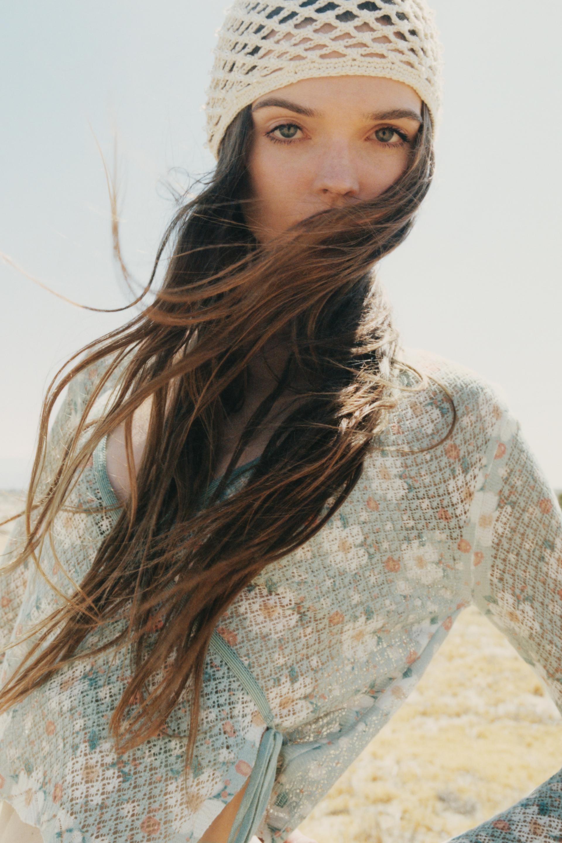 Jacquard knit top zara Clearance