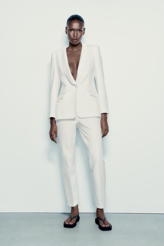 Zara womens white suit Clearance