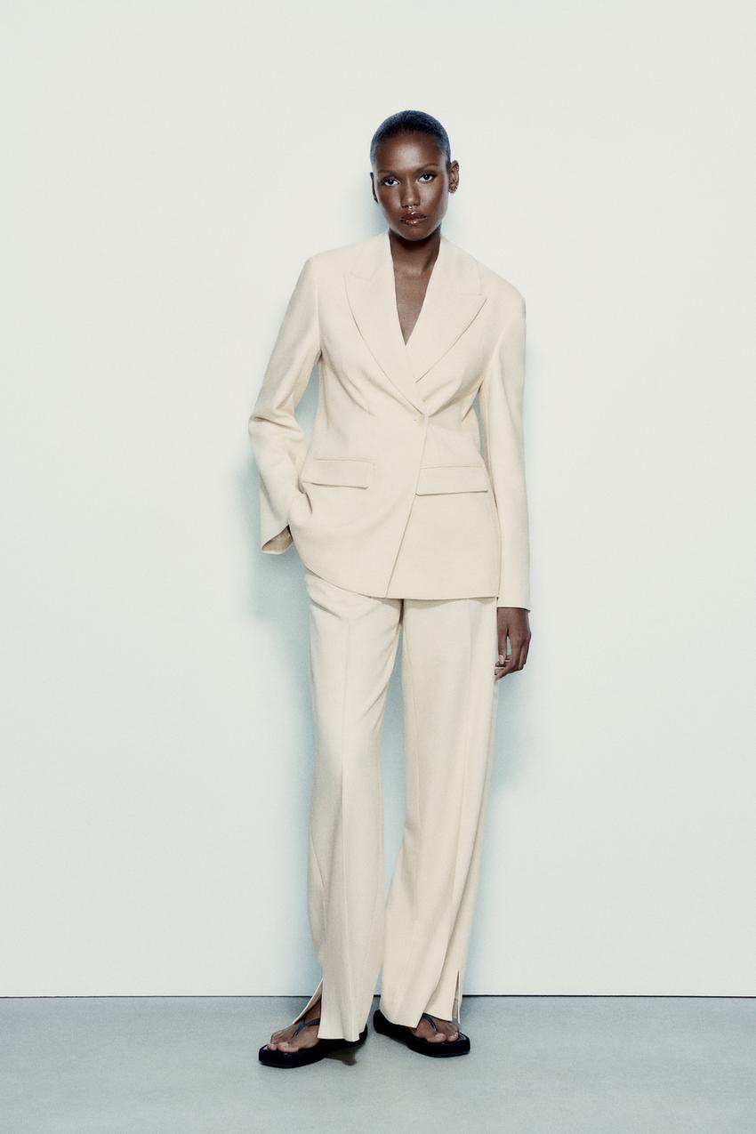 Zara double breasted straight blazer Clearance