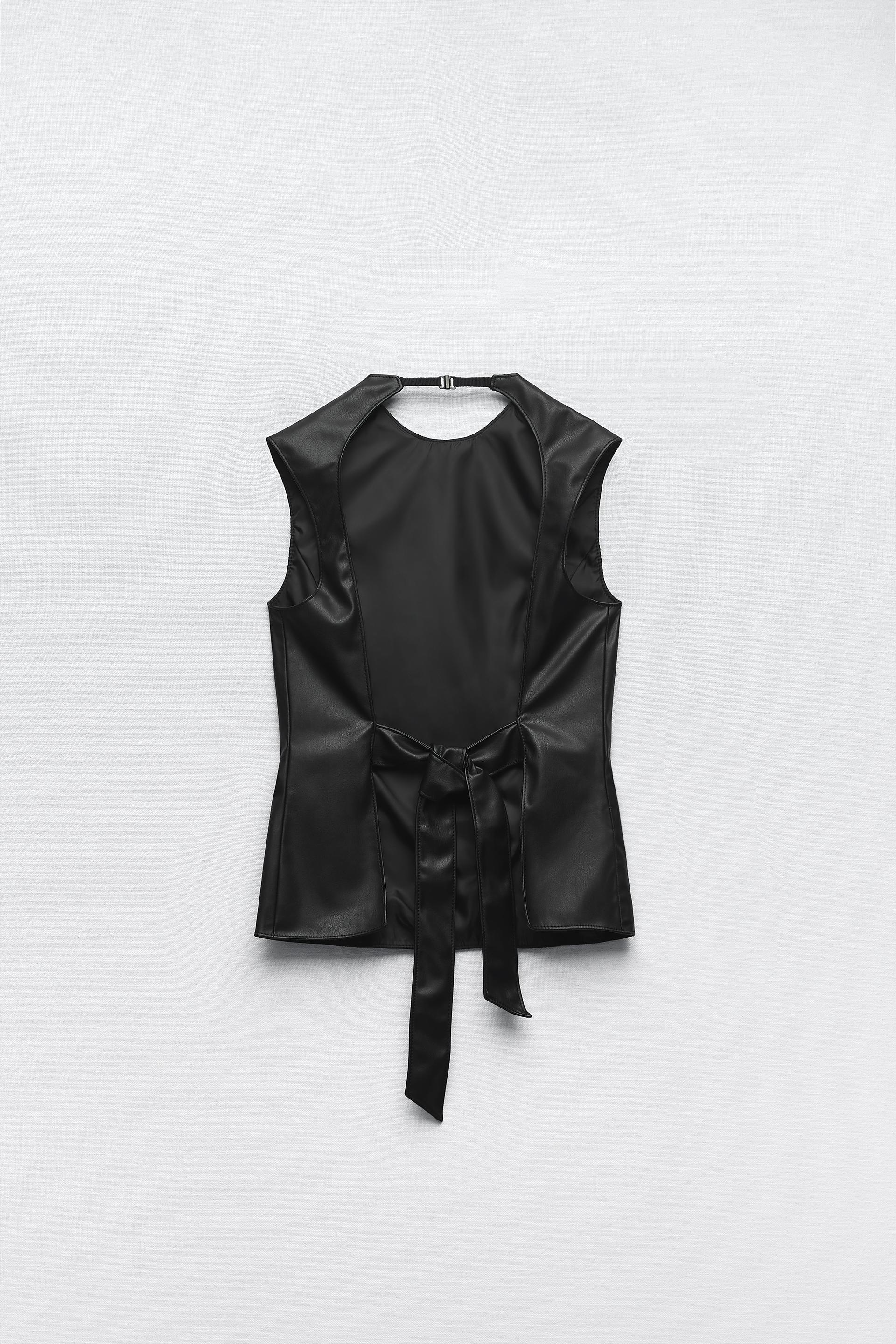 Zara leather tops Clearance