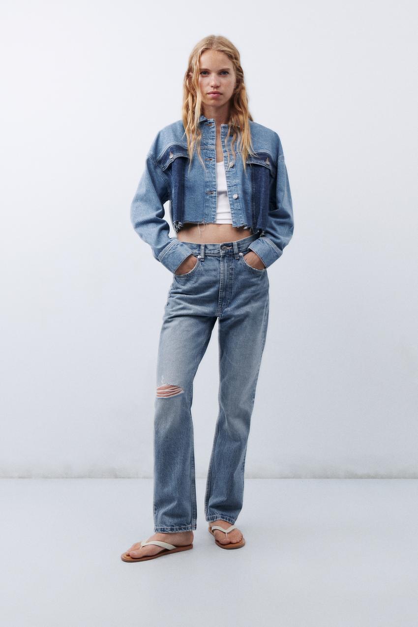 Zara cropped denim Clearance