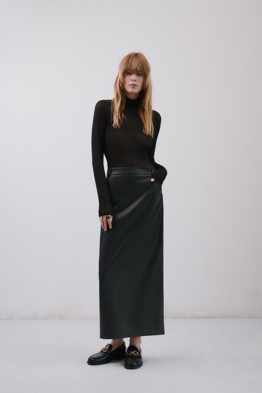 Zara leather maxi skirt Clearance