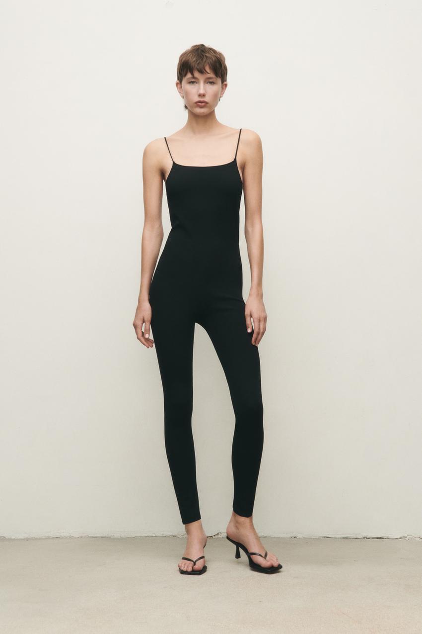 LONG FITTED JUMPSUIT - Black | ZARA South Africa
