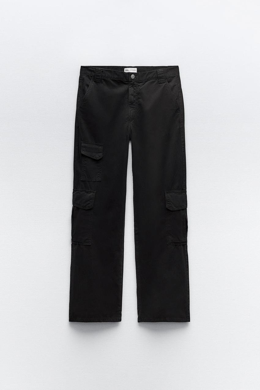 Zara wide leg cargo pants clearance