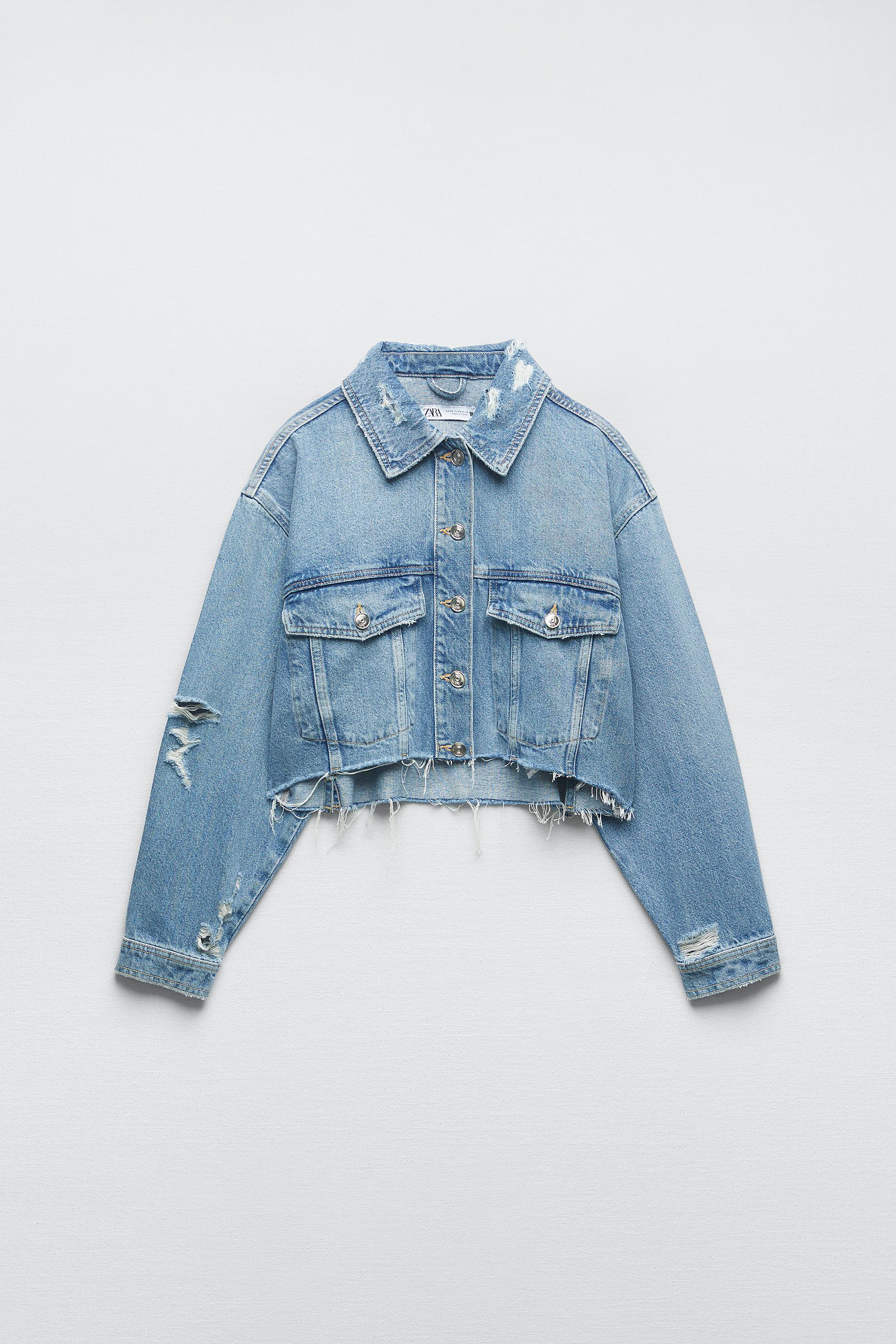 Zara cropped jeans jacket Clearance