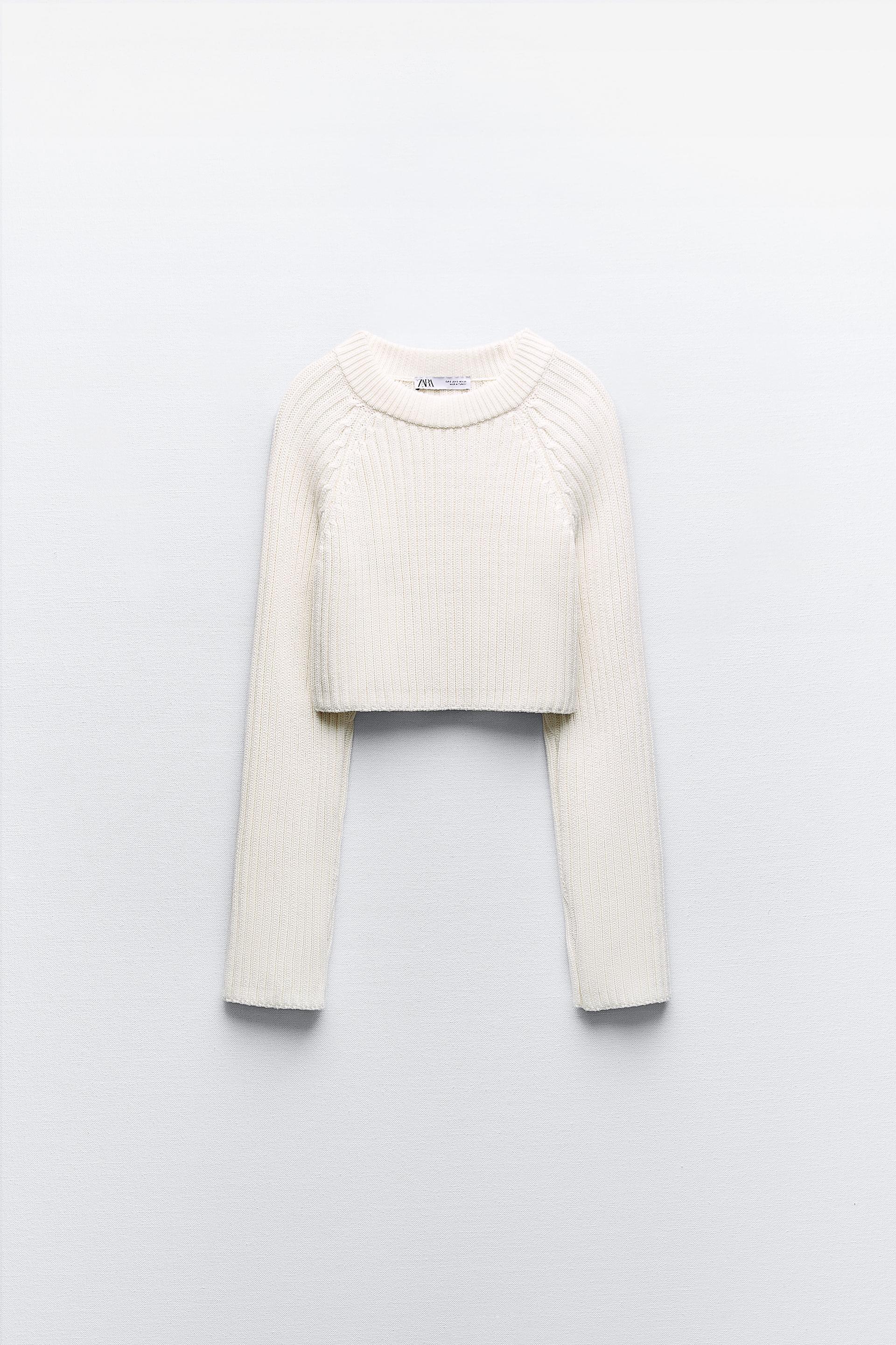 Zara grey cropped jumper Clearance