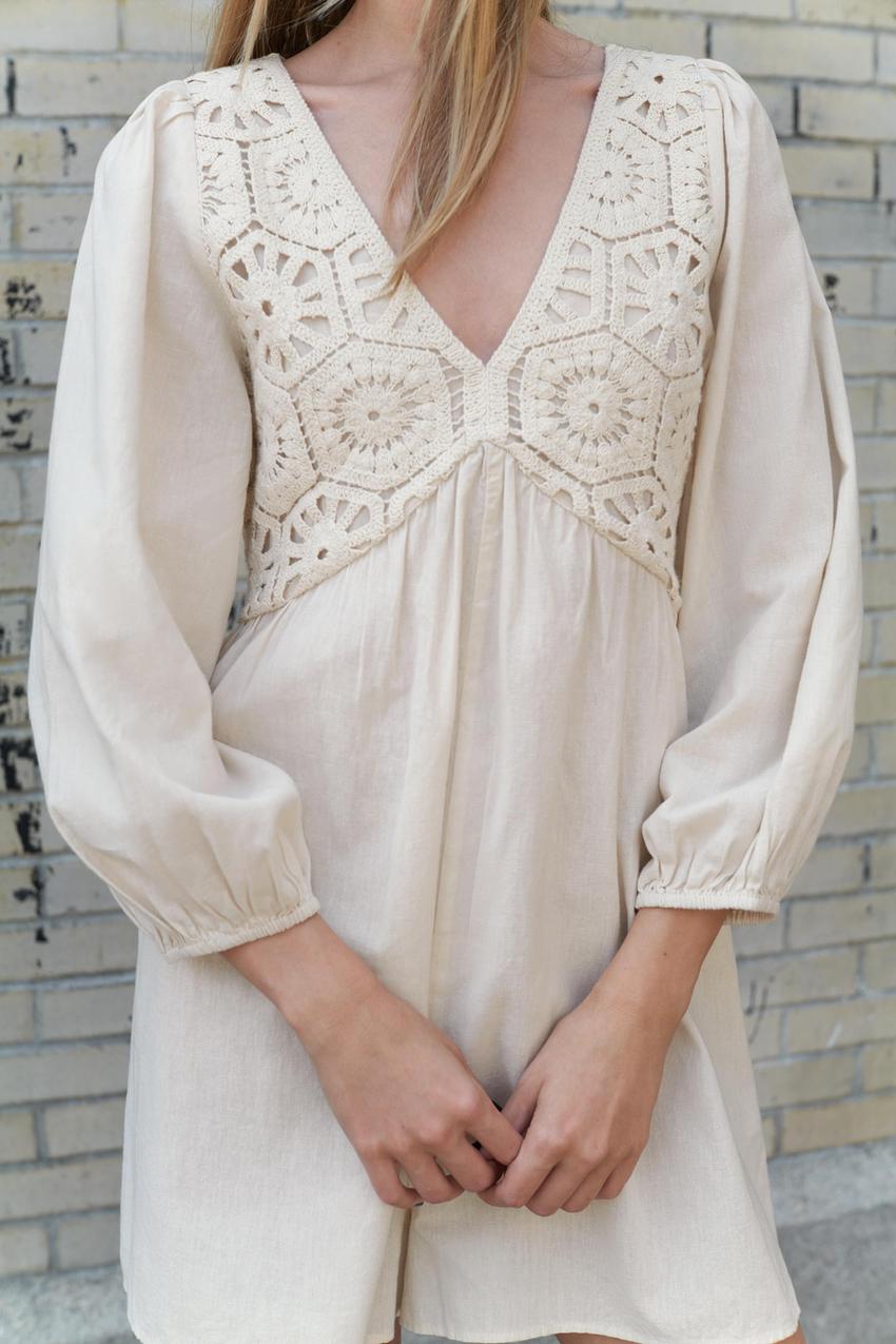 Zara crochet playsuit Clearance