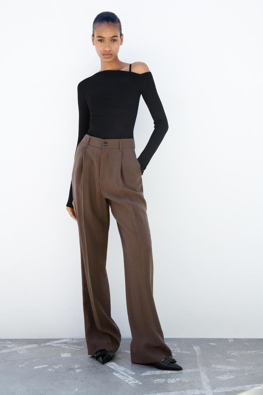 Brown zara trousers Clearance
