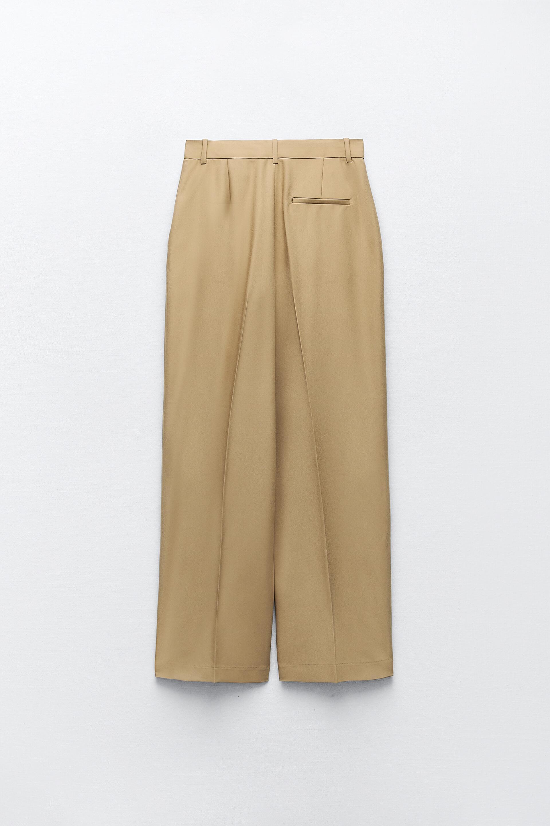 Zara wide leg trousers camel Clearance
