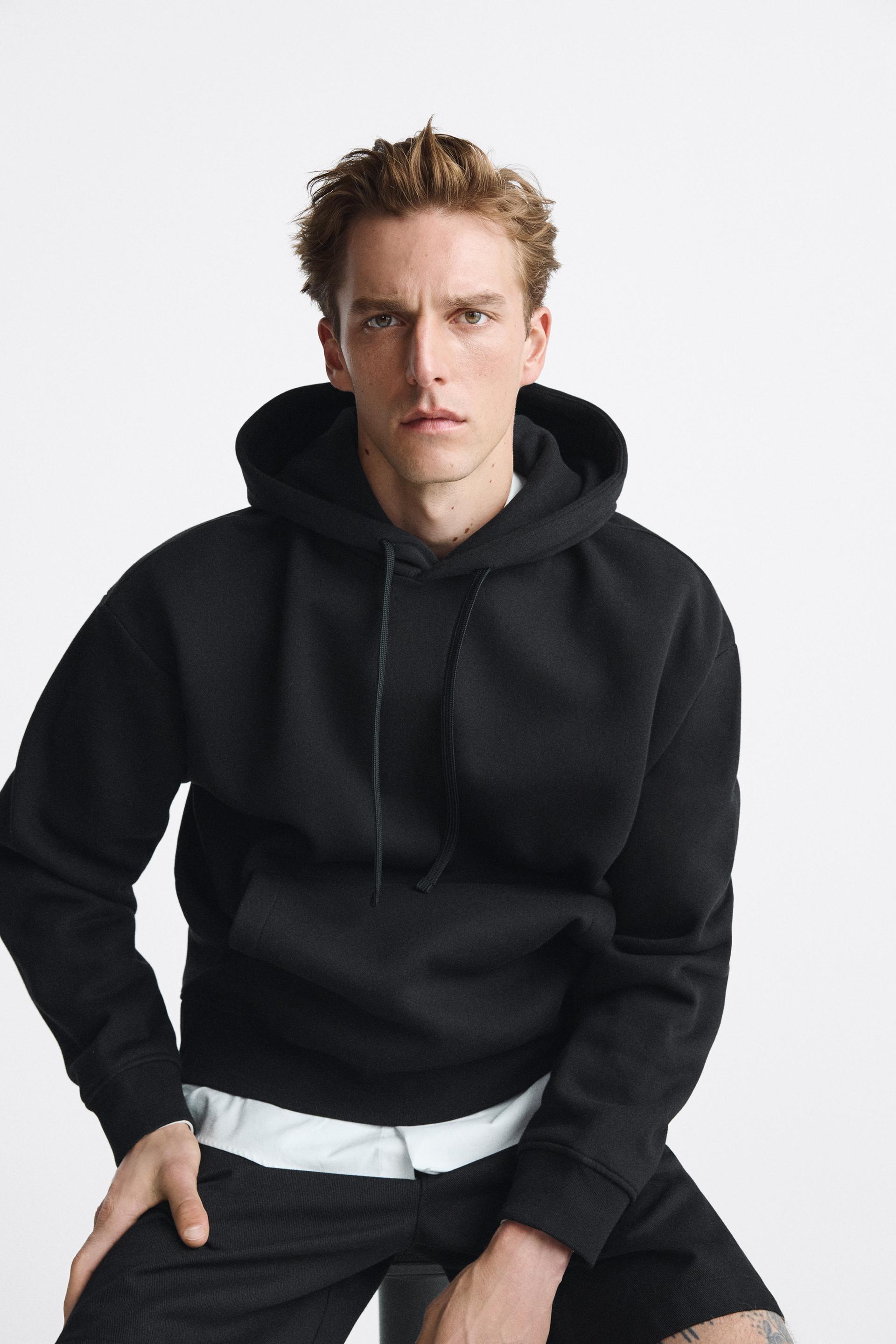 Grey hoodie sales zara