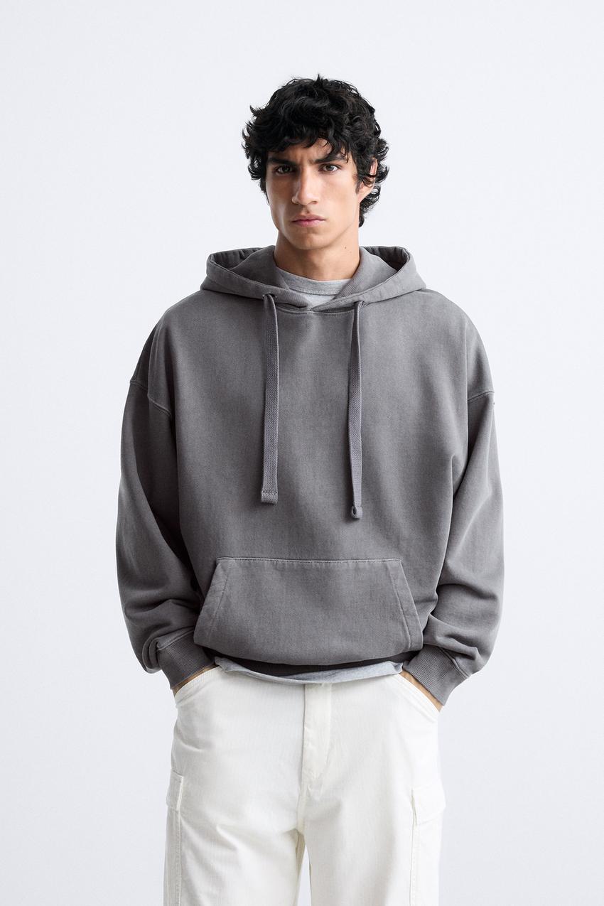 Zara hoodie grey Clearance