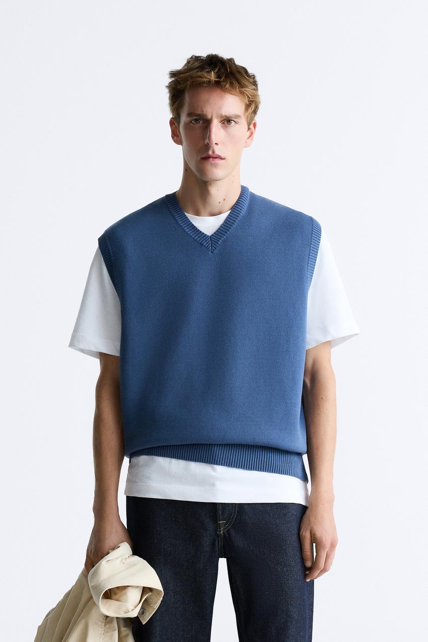 Chaleco punto 2025 hombre zara