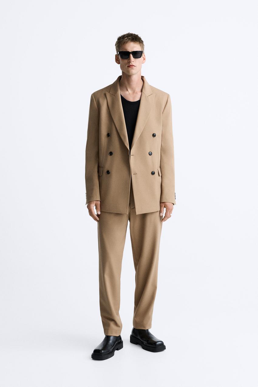 Double breasted blazer zara man Clearance