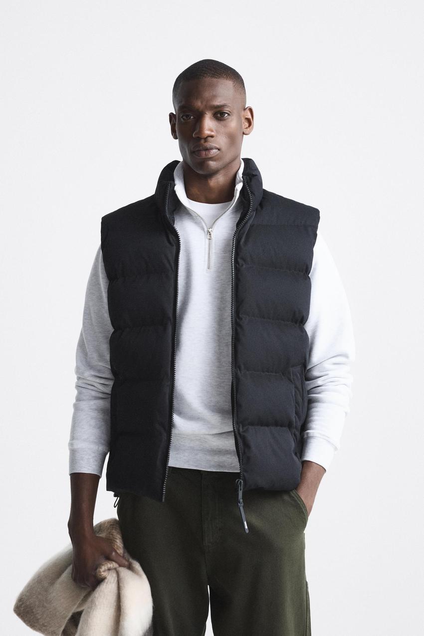 Zara mens puffer gilet Clearance