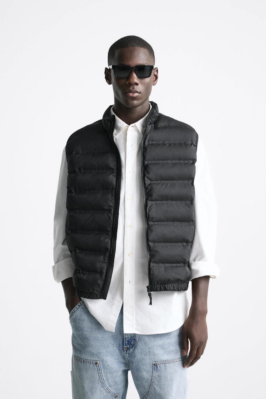 Mens grey gilet zara Clearance