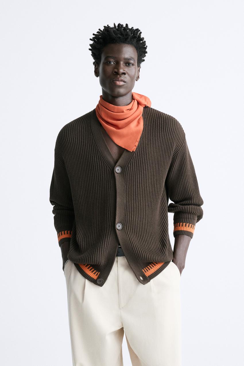 Zara long brown cardigan Clearance