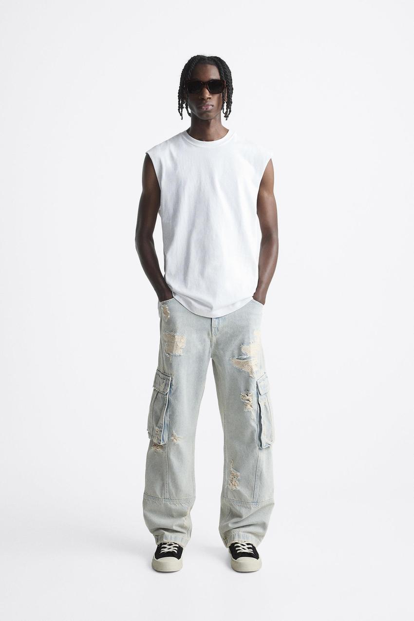 Zara man jeans ripped Outlet