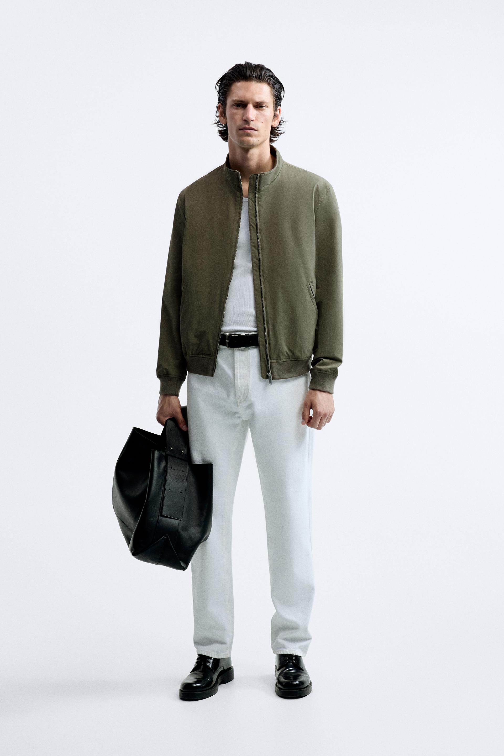 JACKET WITH TAB COLLAR - Grey green | ZARA South Africa