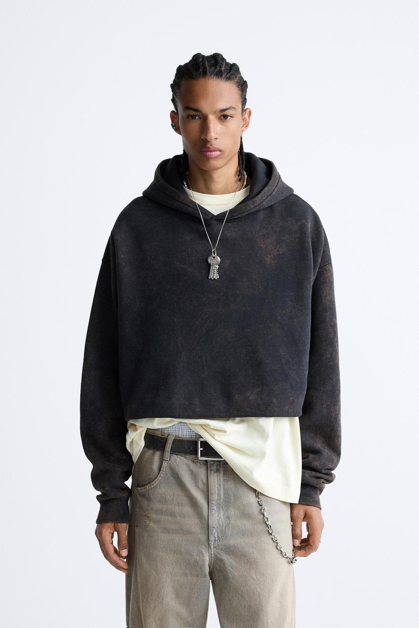 Zara hoodie black Clearance