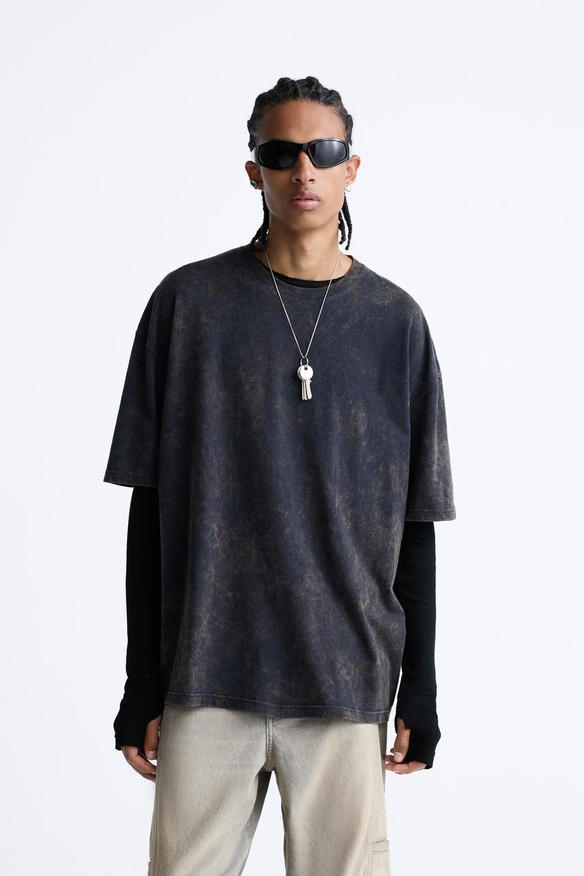 Zara acid wash t shirt Clearance